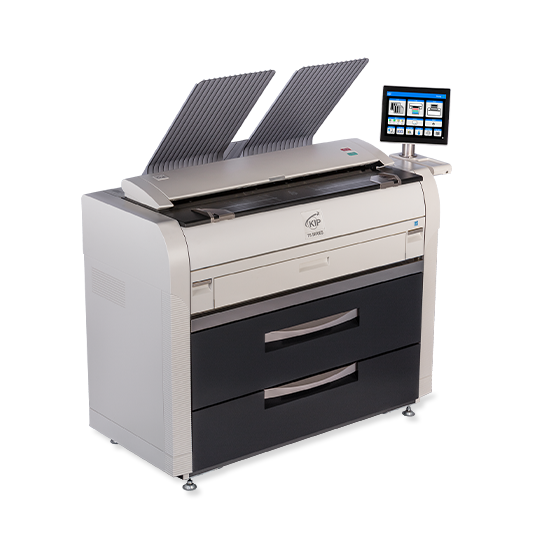 KIP 7584G 8D - 4 Roll BW MFP System with CIS Color Scanner and Top Stacking