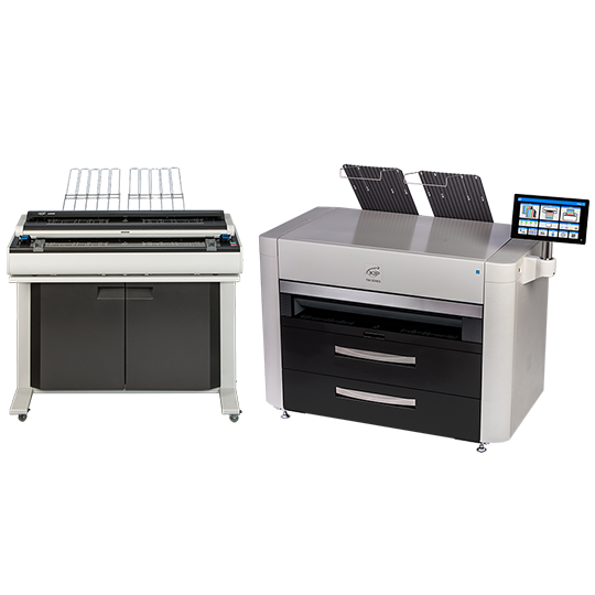 KIP 790C 4 Roll Color MFP System with 2300 Scanner and stand (8D BW / 6D Color) with Top Stacking and Optional Rear Stacking