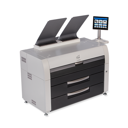 KIP 7974G 14D - 4 Roll BW Production Print System with Top Stacking